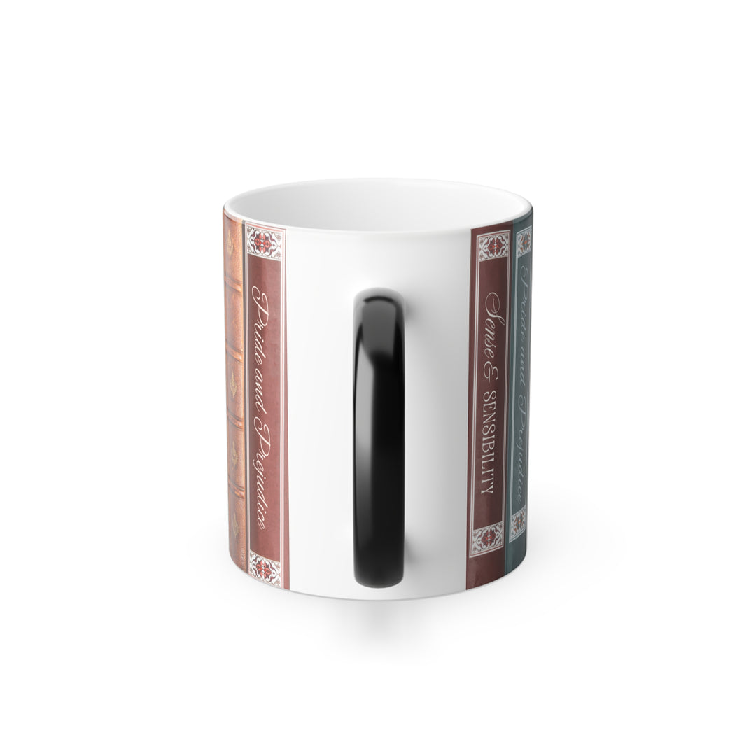 Color-Changing Book Spine Mug — 11oz Literary Morphing Coffee Cup