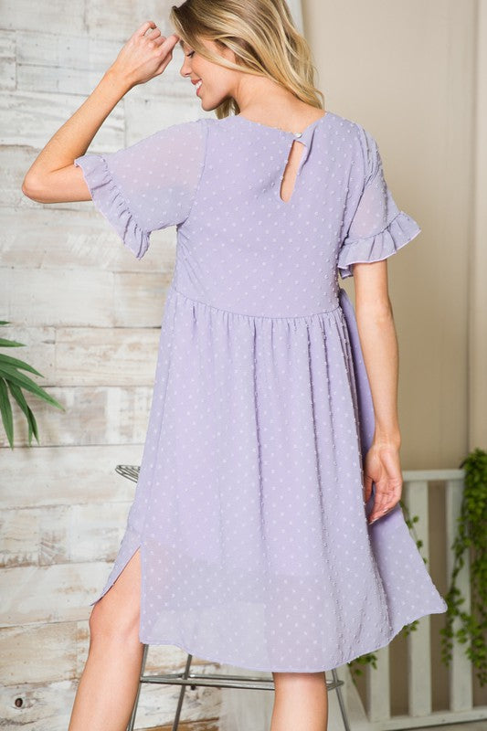 Swiss Dot Chiffon Dress