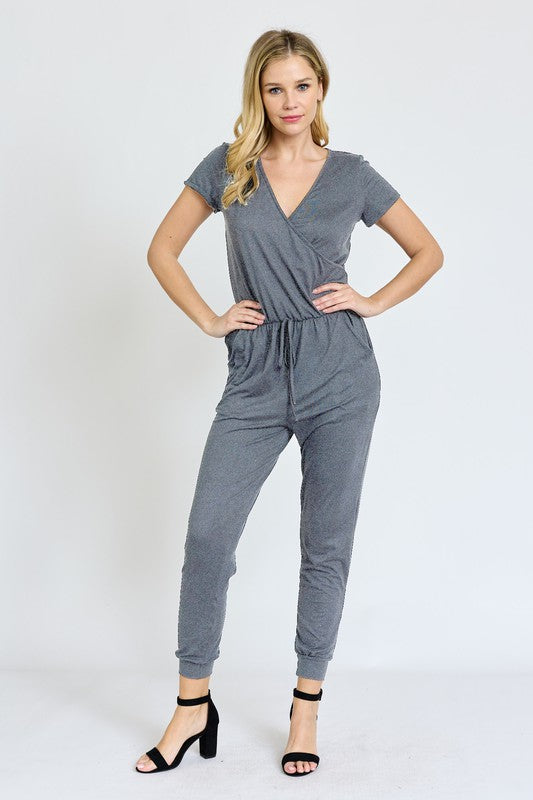 Short Sleeve Jogger Jumpsuit