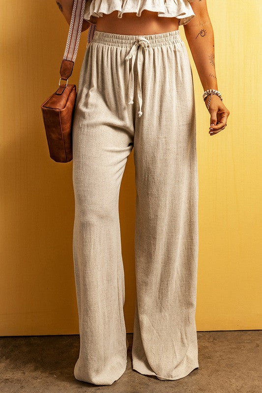 Beige Linen Pants