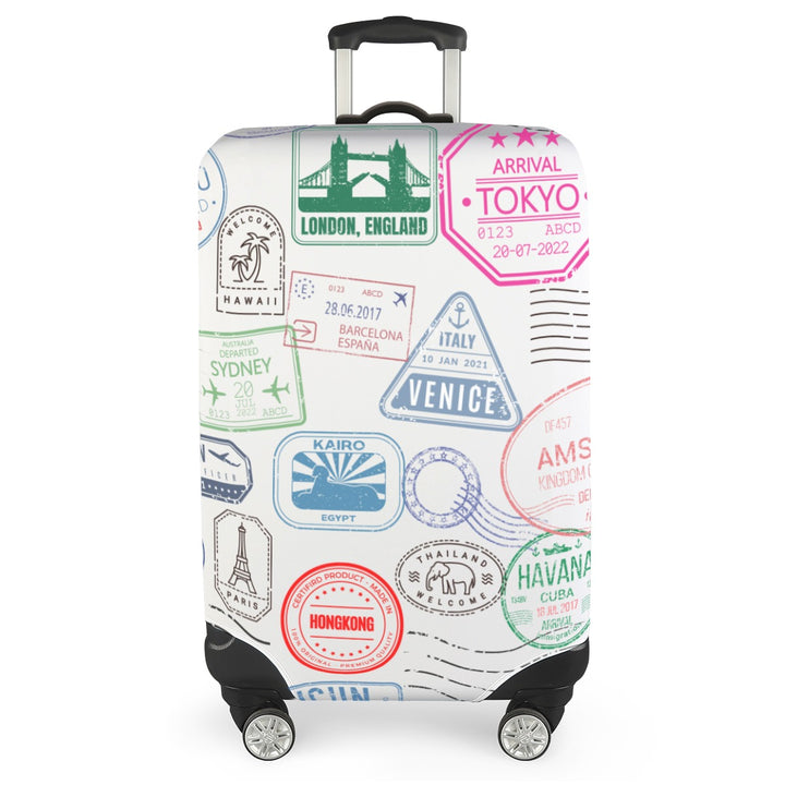 Vintage Passport Stamps Luggage Cover