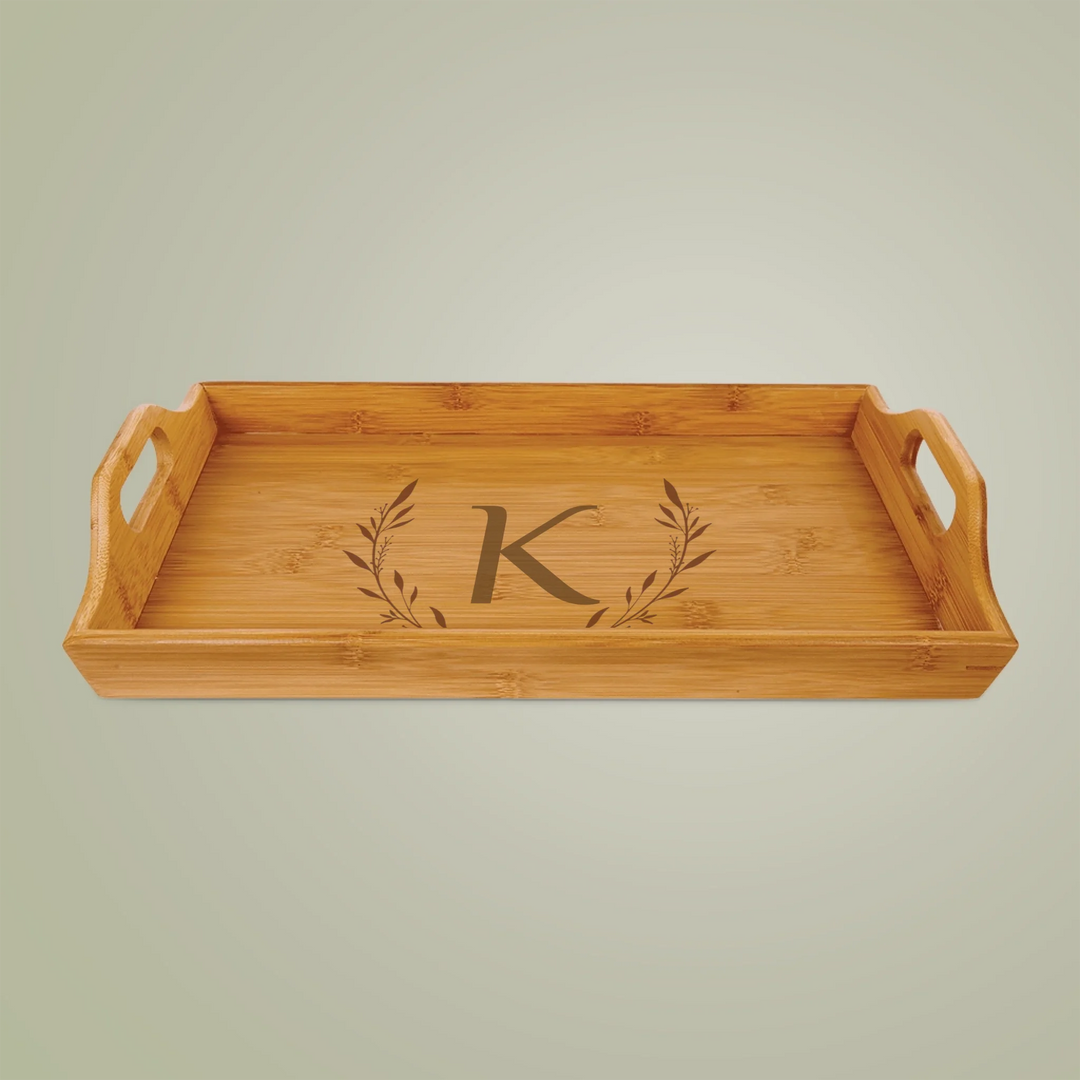 Engraved Bamboo Serving Tray