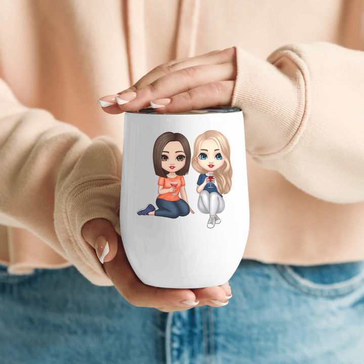 Wine Tumbler - Best Friends are therapists you can drink with