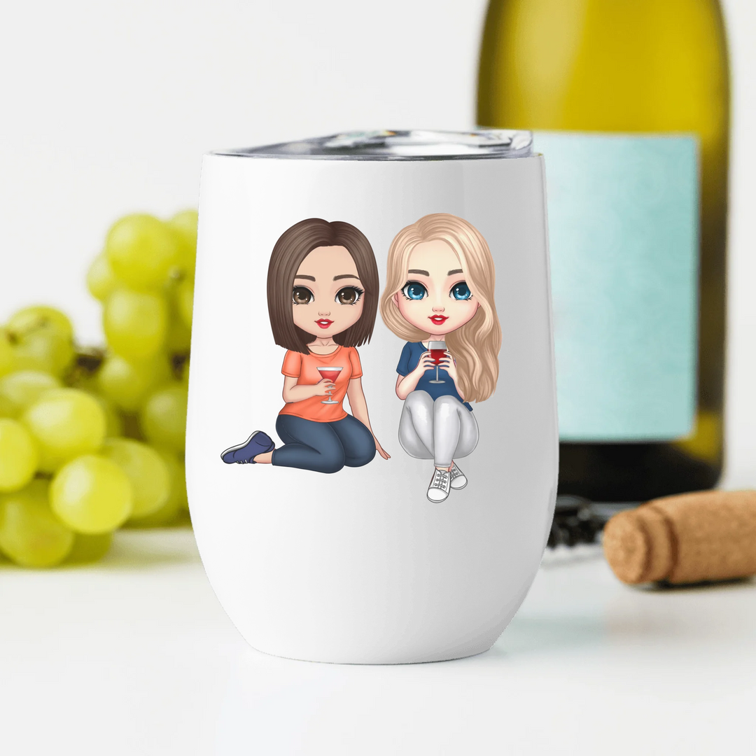 Wine Tumbler - Best Friends are therapists you can drink with