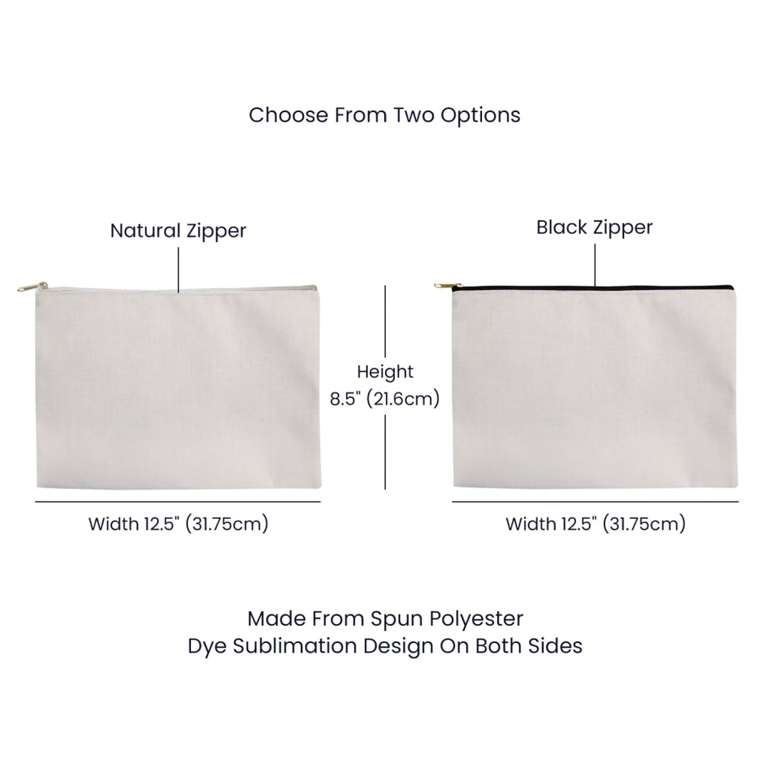 Fabric Zippered Pouch Large Spec Image 2000px