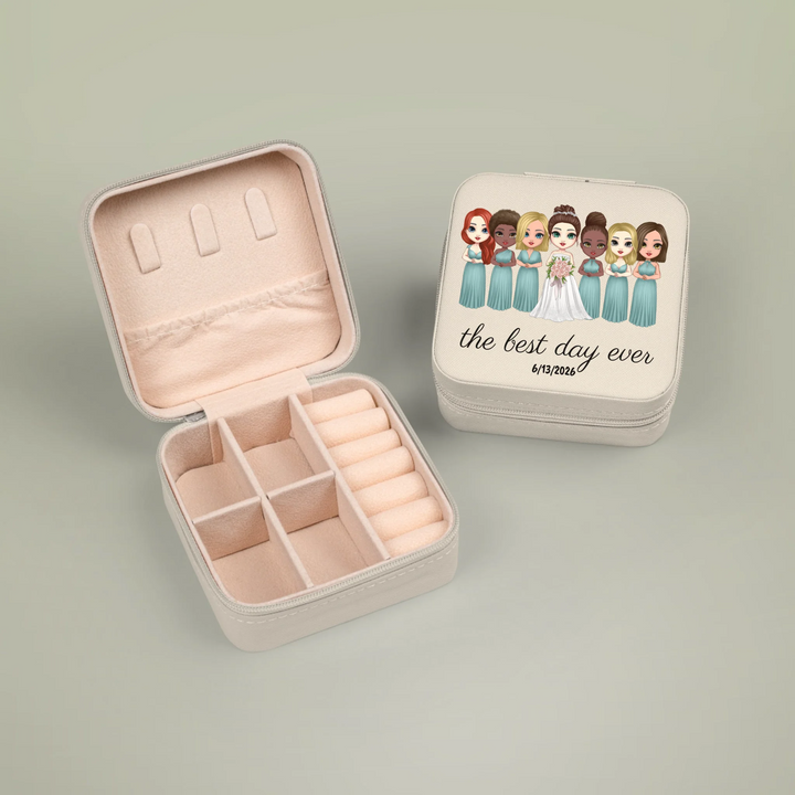 Bridal Party Travel Jewelry Box