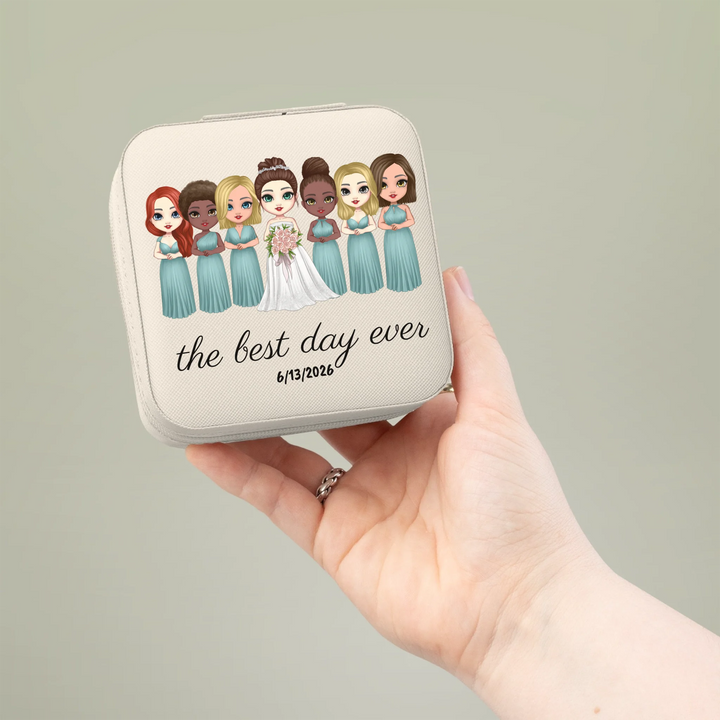 Bridal Party Travel Jewelry Box