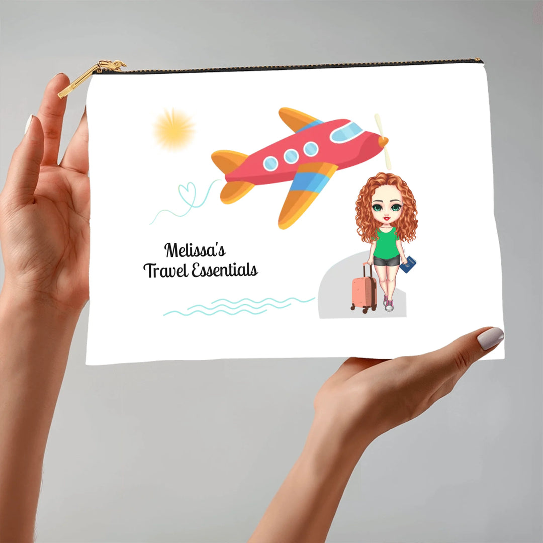 Accessory Pouch with Black Zipper Large 9