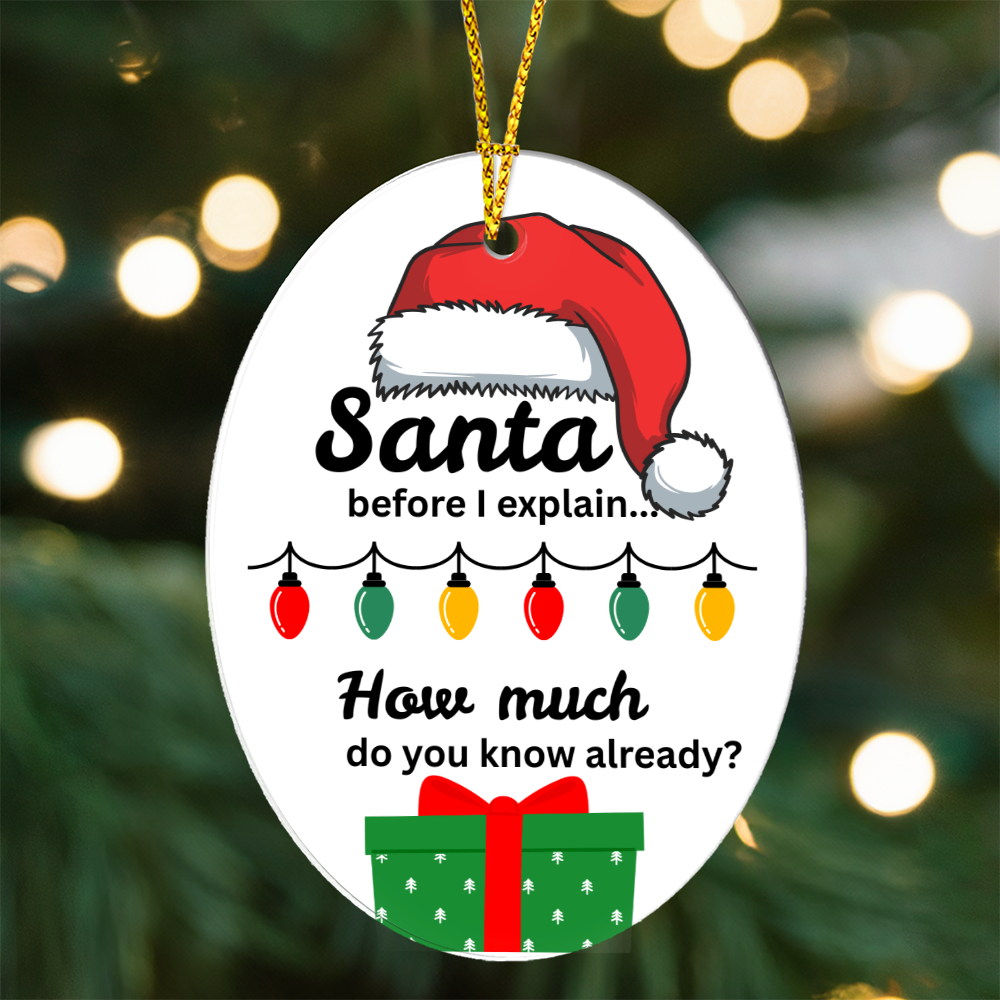 Ceramic Ornament: Santa, before I explain, how much do you know?