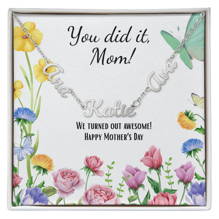 Her Story - Horizonal Multi Name Necklace for Her