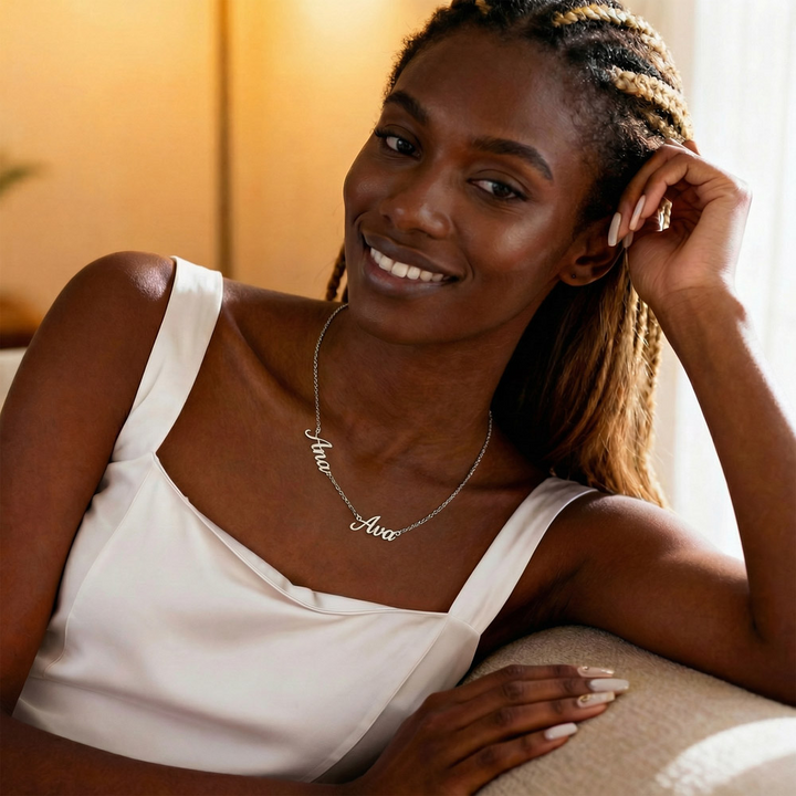 Her Story - Horizonal Multi Name Necklace for Her