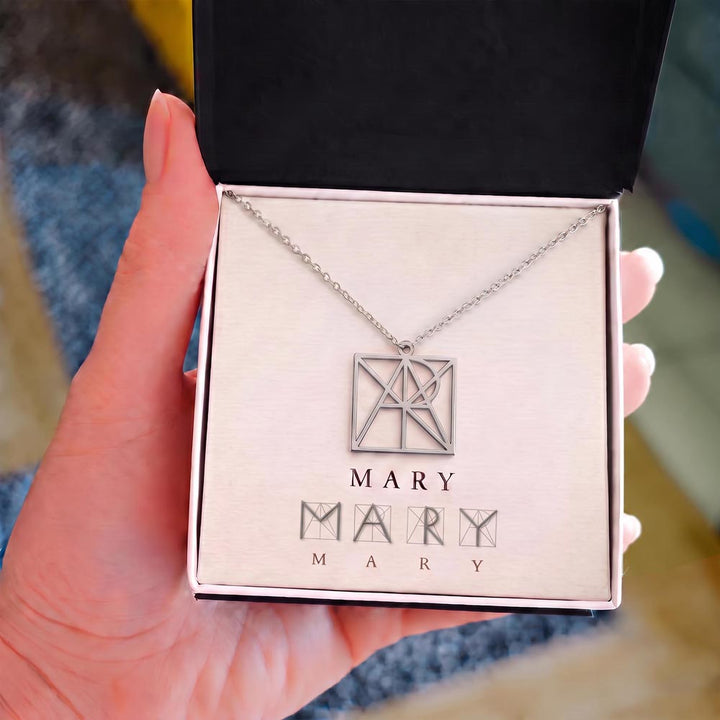Geometric Monogram Necklace