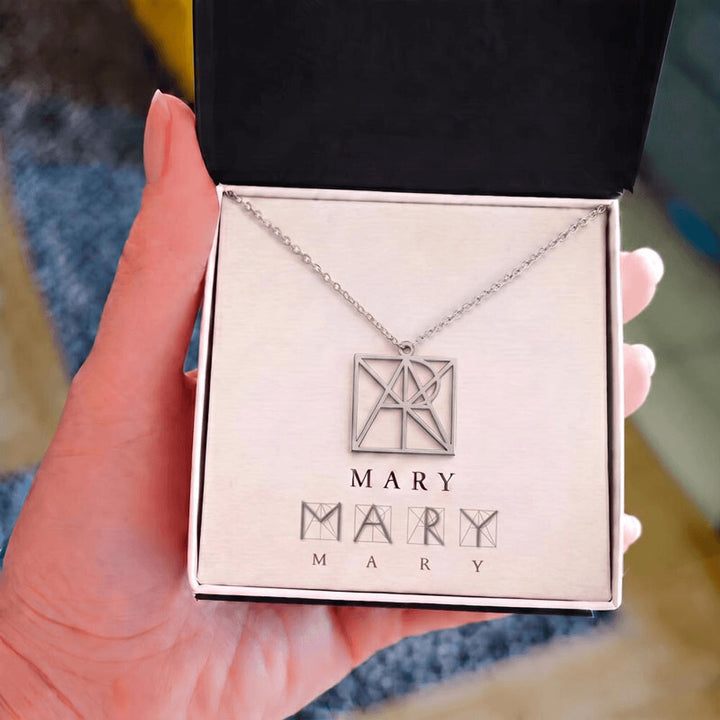 Geometric Monogram Necklace