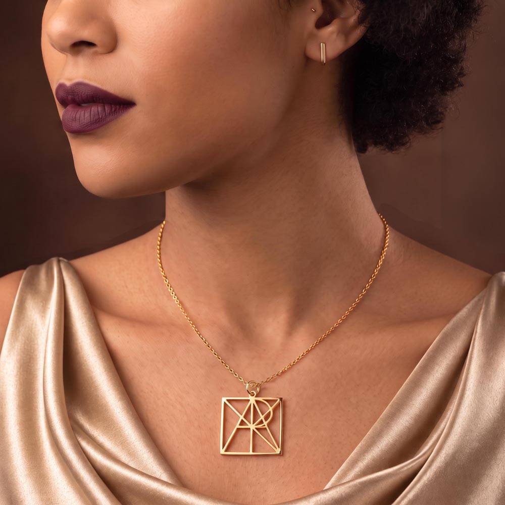 Geometric Monogram Necklace