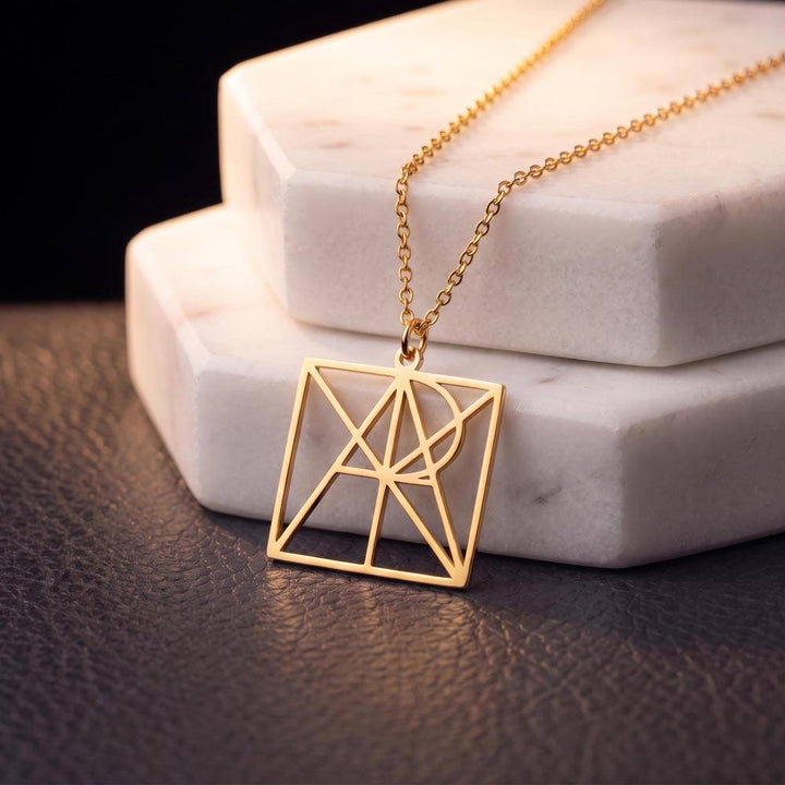 Geometric Monogram Necklace