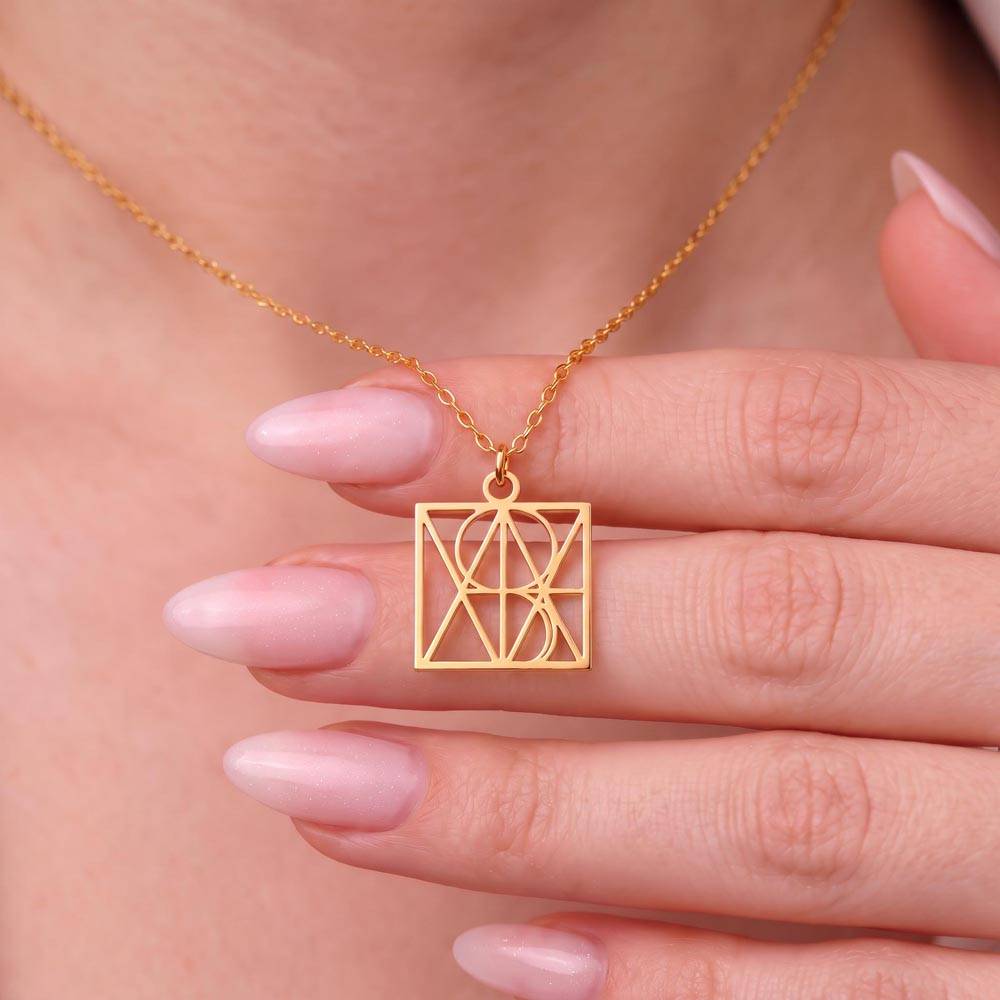 Geometric Monogram Necklace