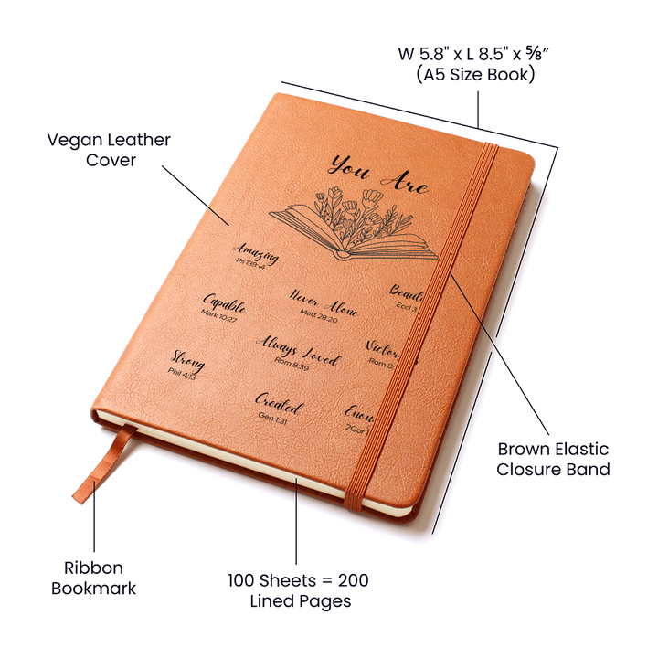 *vegan* Leather Journal - You are Everything