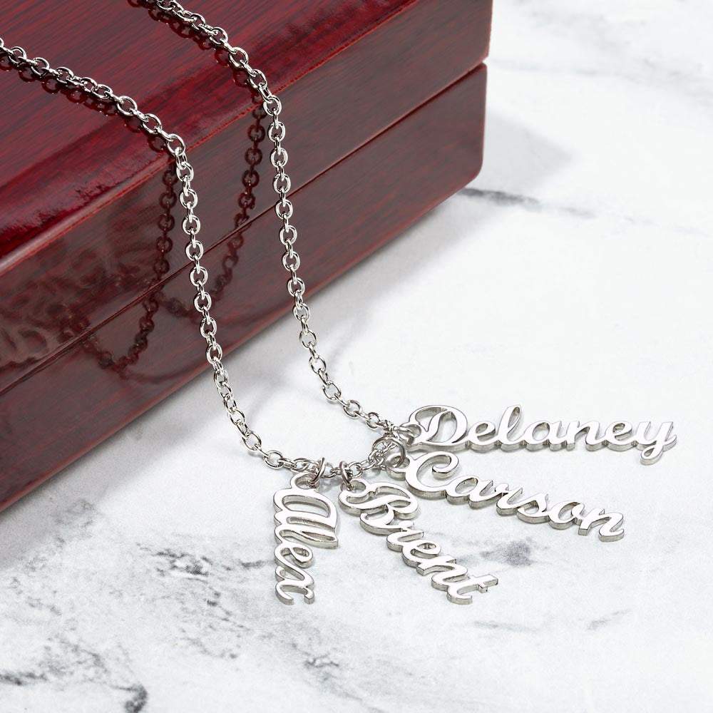 Her Story - Vertical Multi-Name Necklace for Her